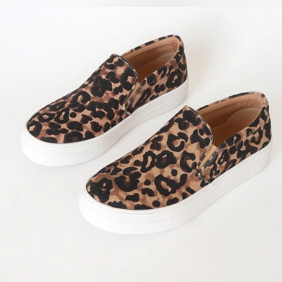 Steve Madden Retro Leopard Print Summer Step In Sneakers Woman’s Size 8.5 M - Picture 3 of 14